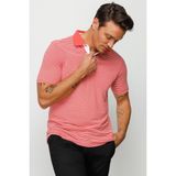 Desen Triko Erkek Merserize T-Shirt Kırmızı - 3XL