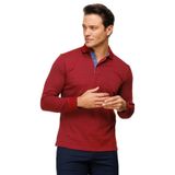 DESEN TRİKO Erkek Polo Yaka Desenli Uzun Kollu Sweatshirt Bordo Beden;S,Renk;Bordo dsnNM9484