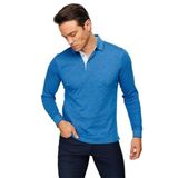 DESEN TRİKO Erkek Polo Yaka Desenli Uzun Kollu Sweatshirt Saks Beden;2XL,Renk;Saks dsnNM9458