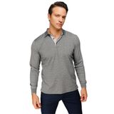 DESEN TRİKO Erkek Polo Yaka Desenli Uzun Kollu Sweatshirt Siyah Beden;S,Renk;Siyah dsnNM9456