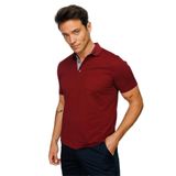 DESEN TRİKO Erkek Polo Yaka Düğmeli Cepli T-shirt Bordo Beden;M,Renk;Bordo dsnNM198