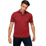 DESEN TRİKO Erkek Polo Yaka Jakarlı Düğmeli T-shirt Bordo Beden;M,Renk;Bordo dsnNM8662