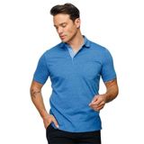 DESEN TRİKO Erkek Polo Yaka Jakarlı Düğmeli T-shirt Saks Beden;4XL,Renk;Saks dsnNM8639