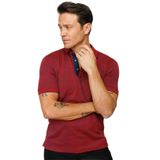 DESEN TRİKO Erkek Polo Yaka Jakarlı Kısa Kollu T-shirt Bordo Beden;L,Renk;Bordo dsnNM8704