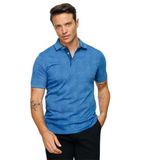 DESEN TRİKO Erkek Polo Yaka Jakarlı Kısa Kollu T-shirt Saks Beden;S,Renk;Saks dsnNM8686