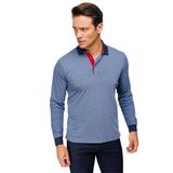 DESEN TRİKO Erkek Polo Yaka Jakarlı Minik Desenli Sweatshirt Saks Beden;M,Renk;Saks dsnNM9498