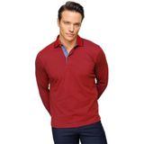 DESEN TRİKO Erkek Polo Yaka Kare Desenli Uzun Kollu Sweatshirt Bordo Beden;XL,Renk;Bordo dsnNM9442