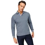 DESEN TRİKO Erkek Polo Yaka Kare Desenli Uzun Kollu Sweatshirt Füme Beden;M,Renk;Füme dsnNM9433
