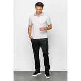 Desen Triko Erkek Polo Yaka Keten Baskılı T-Shirt Bej - 3XL