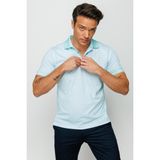 Desen Triko Erkek Polo Yaka Keten Baskılı T-Shirt M.yeşili - Mint Yeşili