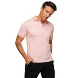 DESEN TRİKO Erkek Polo Yaka Keten Baskılı T-shirt Somon Beden;3XL,Renk;Somon dsnNM8499