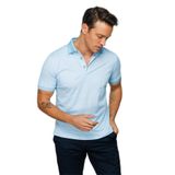 DESEN TRİKO Erkek Polo Yaka Keten Baskılı T-shirt Turkuaz Beden;XL,Renk;Turkuaz dsnNM8497