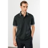 Desen Triko Erkek Polo Yaka Merserize T-Shirt S.n.yeşil - 2XL