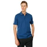 Desen Triko Erkek Polo Yaka Omuzu Şeritli T-shirt Parlement Beden;3XL,Renk;Parlement