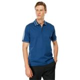 Desen Triko Erkek Polo Yaka Omuzu Şeritli T-shirt Parlement Beden;M,Renk;Parlement