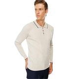Desen Triko Erkek Polo Yaka Önü Baklava Örgü Kazak V.Bej Beden;2XL,Renk;V.Bej