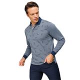 DESEN TRİKO Erkek Polo Yaka Tüy Desenli Sweatshirt Füme Beden;L,Renk;Füme dsnNM9588