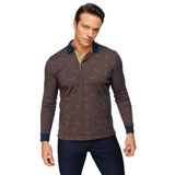 DESEN TRİKO Erkek Polo Yaka Tüy Desenli Sweatshirt Kahve Beden;S,Renk;Kahve dsnNM9583
