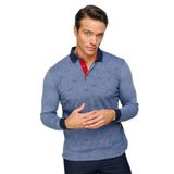 DESEN TRİKO Erkek Polo Yaka Tüy Desenli Sweatshirt Lacivert Beden;2XL,Renk;Lacivert dsnNM9572