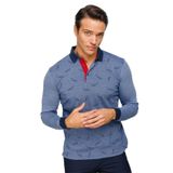 DESEN TRİKO Erkek Polo Yaka Tüy Desenli Sweatshirt Lacivert Beden;S,Renk;Lacivert dsnNM9577
