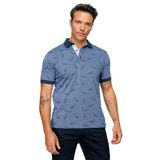 Desen Triko Erkek Polo Yaka Tüy Desenli T-Shirt 23825 Lacivert M