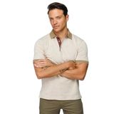 DESEN TRİKO Erkek Polo Yaka Tüy Desenli T-shirt Bej Beden;S,Renk;Bej dsnNM8843
