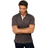 DESEN TRİKO Erkek Polo Yaka Tüy Desenli T-shirt Kahve Beden;M,Renk;Kahve dsnNM8820