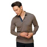 DESEN TRİKO Erkek Polo Yaka Uzun Kollu Sweatshirt S.Kahve Beden;3XL,Renk;S.Kahve dsnNM8944
