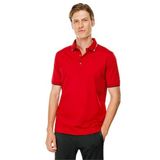 Desen Triko Erkek Polo Yaka Yakası Çizgili T-shirt Kırmızı Beden;XL,Renk;Kırmızı