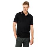 Desen Triko Erkek Polo Yaka Yakası Çizgili T-shirt Siyah Beden;L,Renk;Siyah