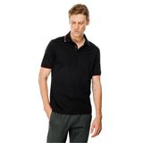Desen Triko Erkek Polo Yaka Yakası Çizgili T-shirt Siyah Beden;XL,Renk;Siyah