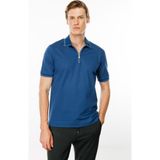 Desen Triko Erkek Polo Yaka Yakası Fermuarlı T-Shirt Parlement - 3XL