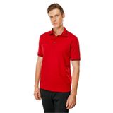 Desen Triko Erkek Polo Yaka Yakası Şerit Desenli T-shirt Kırmızı Beden;XL,Renk;Kırmızı
