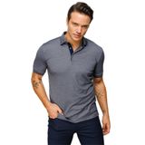 DESEN TRİKO Erkek Polo Yaka Yakası ve Kolu Triko T-shirt Füme Beden;3XL,Renk;Füme dsnNM8548