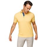 DESEN TRİKO Erkek Polo Yaka Yakası ve Kolu Triko T-shirt Sarı Beden;4XL,Renk;Sarı dsnNM8567