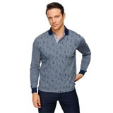 DESEN TRİKO Erkek Polo Yaka Yelken Desenli Sweatshirt Füme Beden;S,Renk;Füme dsnNM9555
