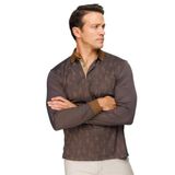 DESEN TRİKO Erkek Polo Yaka Yelken Desenli Sweatshirt Kahve Beden;S,Renk;Kahve dsnNM9549