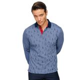 DESEN TRİKO Erkek Polo Yaka Yelken Desenli Sweatshirt Lacivert Beden;S,Renk;Lacivert dsnNM9542