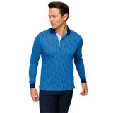 DESEN TRİKO Erkek Polo Yaka Yelken Desenli Sweatshirt Saks Beden;L,Renk;Saks dsnNM9533