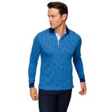 DESEN TRİKO Erkek Polo Yaka Yelken Desenli Sweatshirt Saks Beden;M,Renk;Saks dsnNM9534