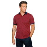 DESEN TRİKO Erkek Polo Yaka Yelken Desenli T-shirt Bordo Beden;4XL,Renk;Bordo dsnNM8789