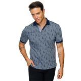 DESEN TRİKO Erkek Polo Yaka Yelken Desenli T-shirt Füme Beden;L,Renk;Füme dsnNM8783