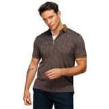 DESEN TRİKO Erkek Polo Yaka Yelken Desenli T-shirt Kahve Beden;2XL,Renk;Kahve dsnNM8773