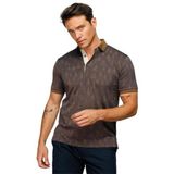 DESEN TRİKO Erkek Polo Yaka Yelken Desenli T-shirt Kahve Beden;3XL,Renk;Kahve dsnNM8774