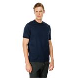 Desen Triko Erkek Sıfır Yaka Basic Pamuklu T-shirt Lacivert Beden;3XL,Renk;Lacivert