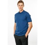 Desen Triko Erkek Sıfır Yaka Basic Pamuklu T-Shirt Parlement - 3XL