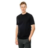 Desen Triko Erkek Sıfır Yaka Basic Pamuklu T-shirt Siyah Beden;3XL,Renk;Siyah
