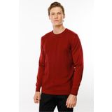Desen Triko Erkek Sıfır Yaka Önü Baklava Örgü Kazak Bordo Beden;2XL,Renk;Bordo