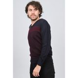 Desen Triko Erkek V Yaka Desenli Yün Kazak 0249640 Lacivert - 2XL