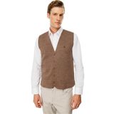 Desen Triko Erkek V Yaka Düz Yün Yelek S.Kahve Beden;2XL,Renk;S.Kahve